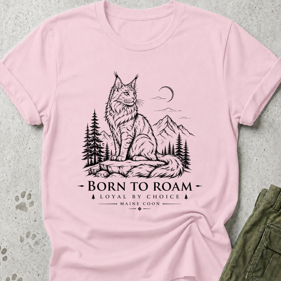 Maine Coon Born To Roam Graphic Tee