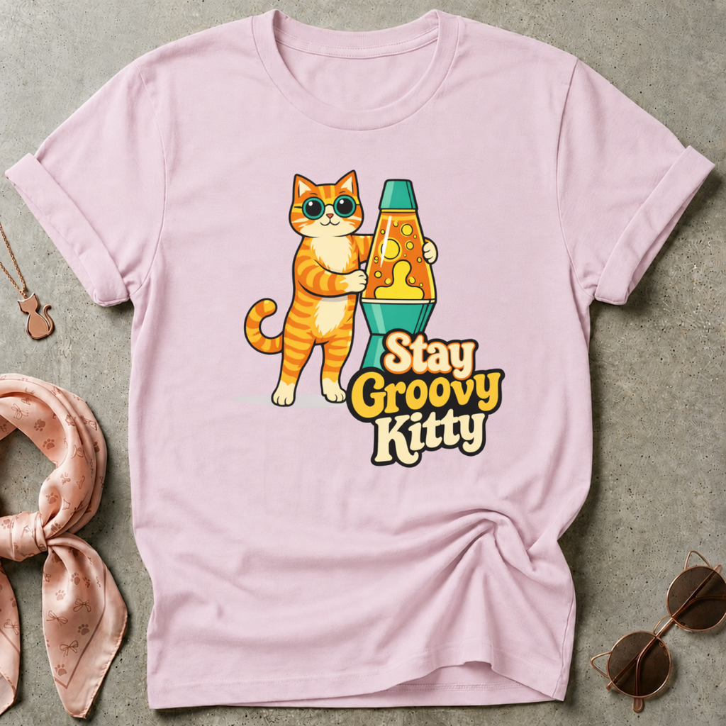 Stay Groovy Kitty Graphic Tee