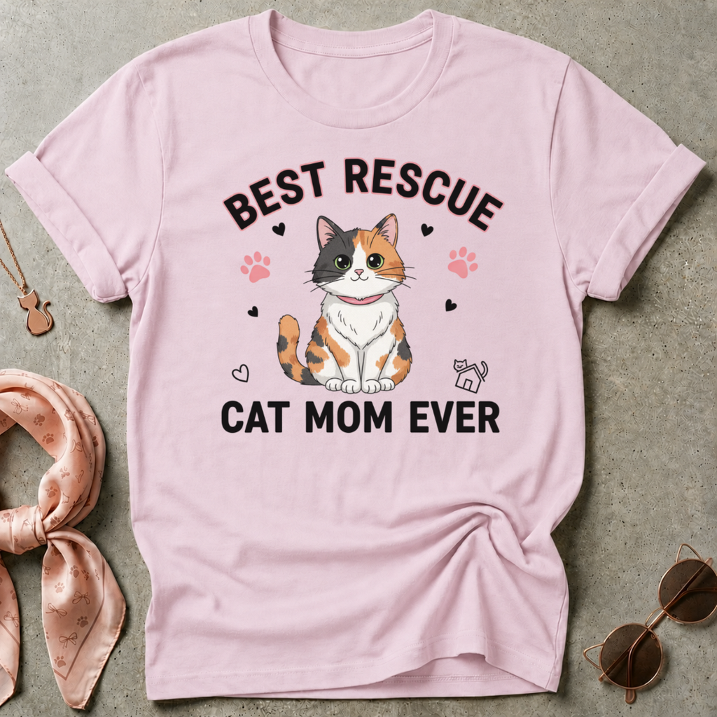Best Rescue Cat Mom Ever Graphic Tee