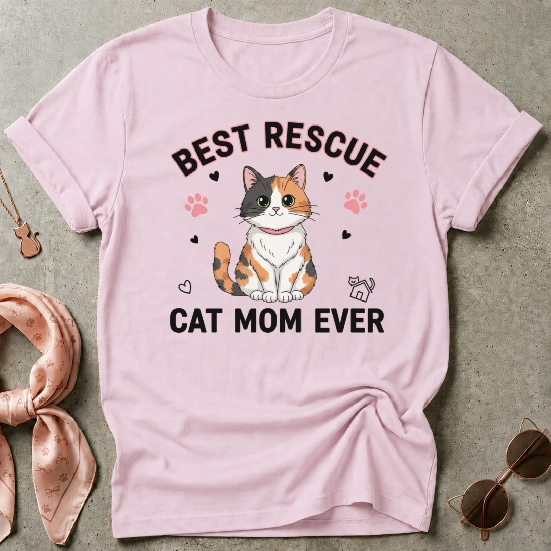 Best Rescue Cat Mom Ever Graphic Tee
