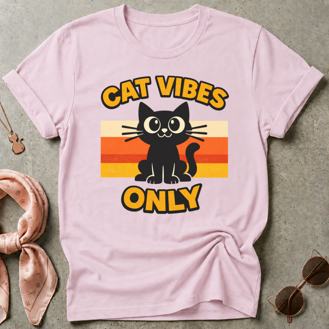 Cat Vibes Only Graphic Tee