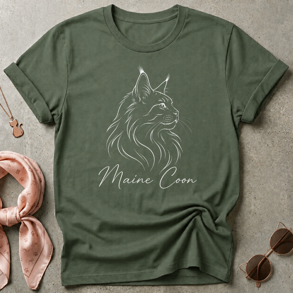 Maine Coon Minimalist Graphic Tee