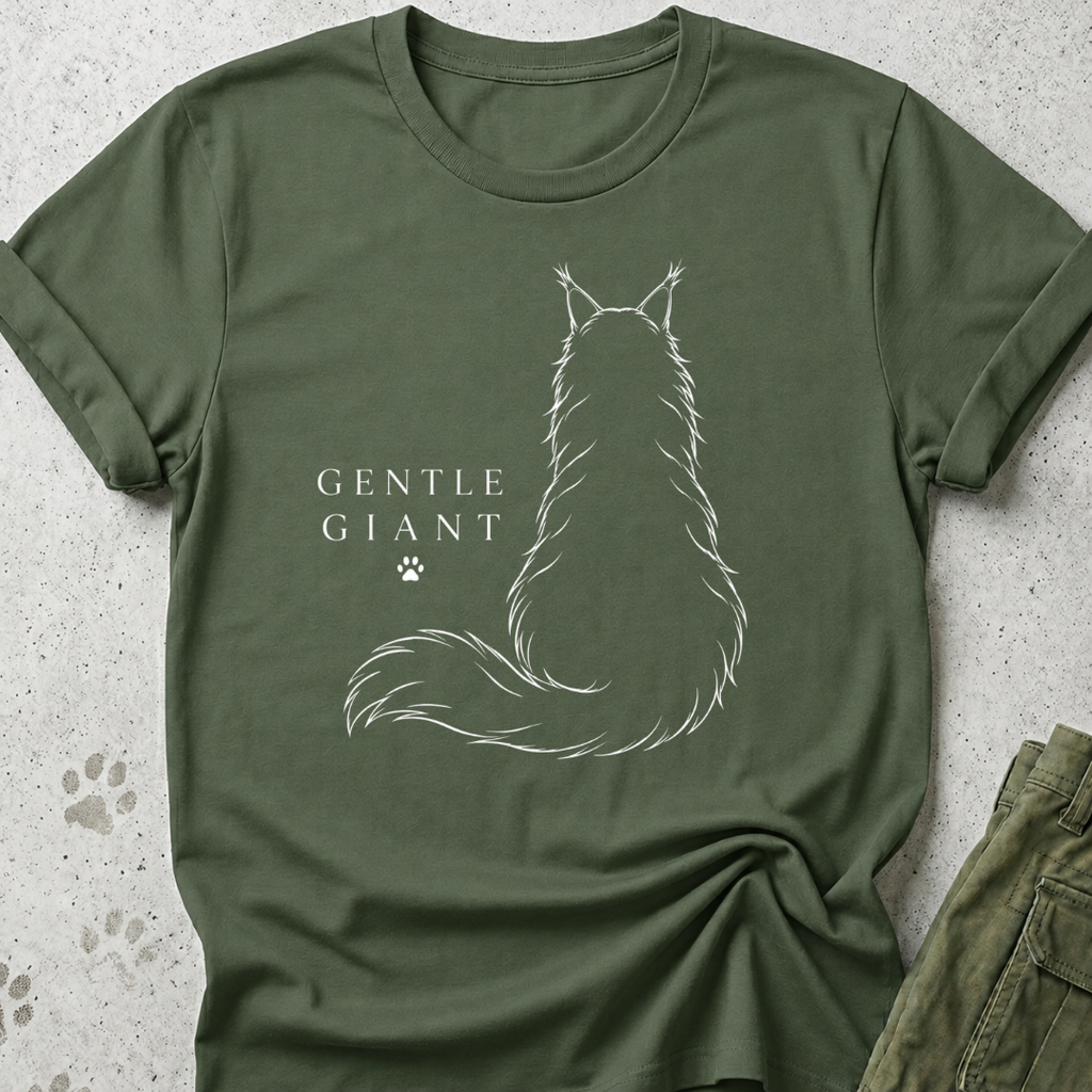 Maine Coon Gentle Giant Back Graphic Tee