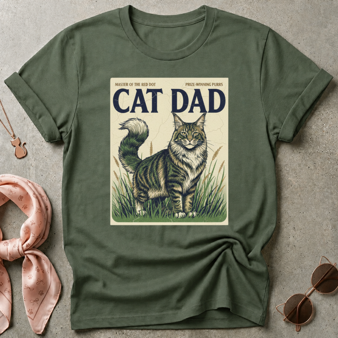 Cat Dad Maine Coon Graphic Tee