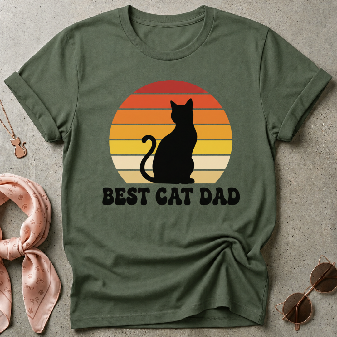 Best Cat Dad Graphic Tee