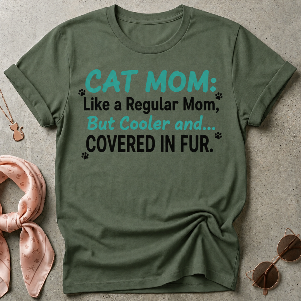 Cat Mom Covered in Fur Graphic Tee