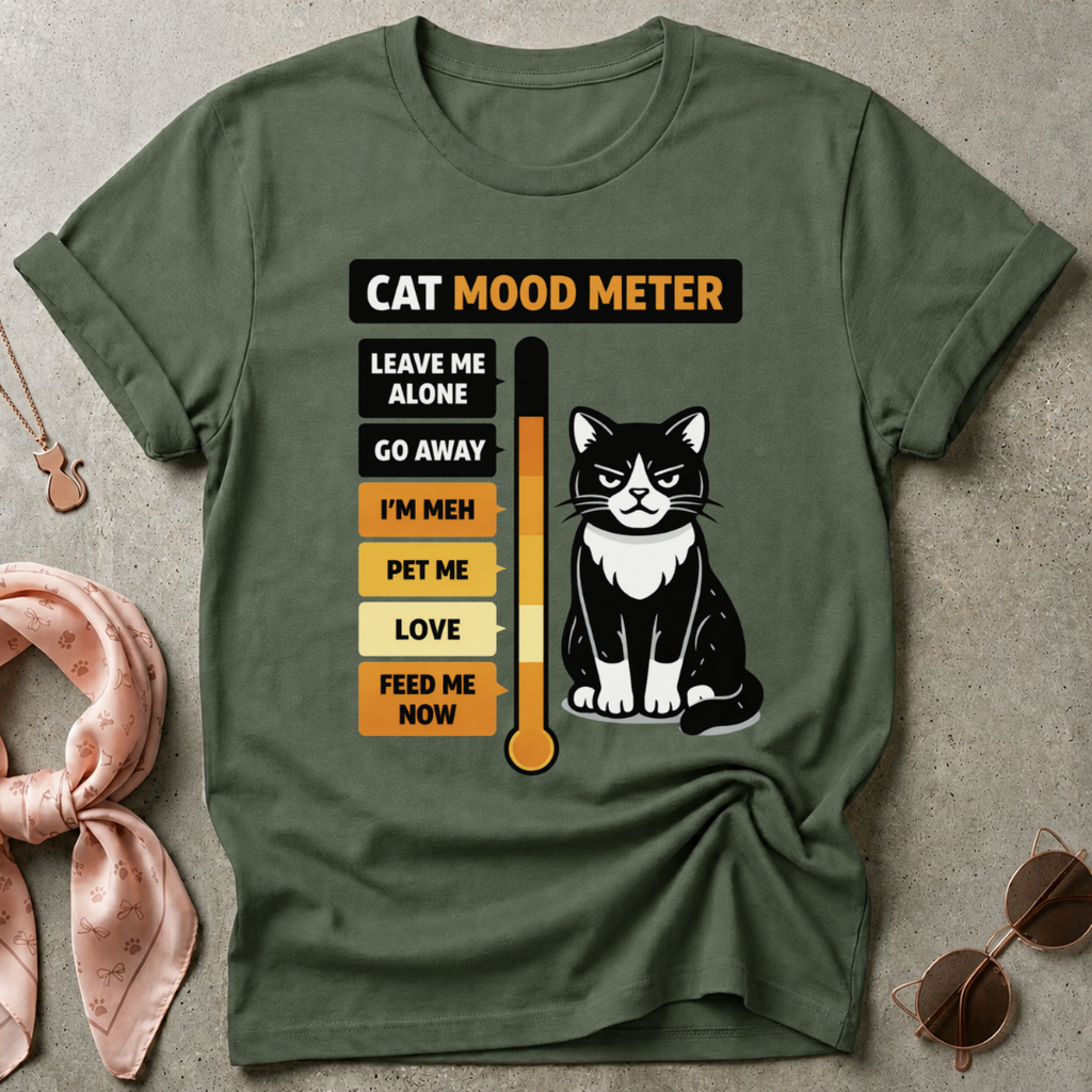 Cat Mood Meter Graphic Tee