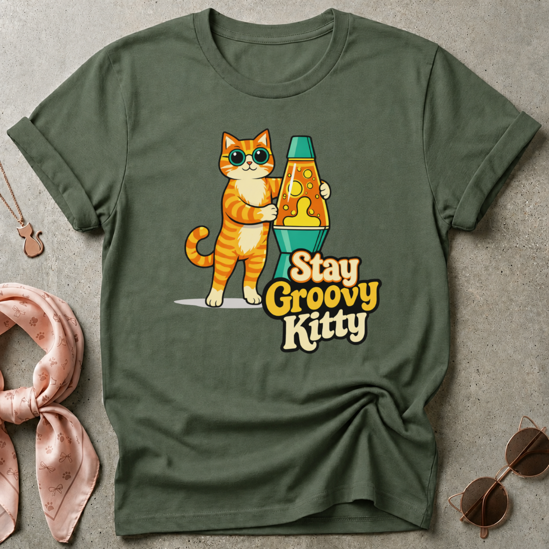 Stay Groovy Kitty Graphic Tee