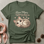 Purr More Worry Less Graphic Tee