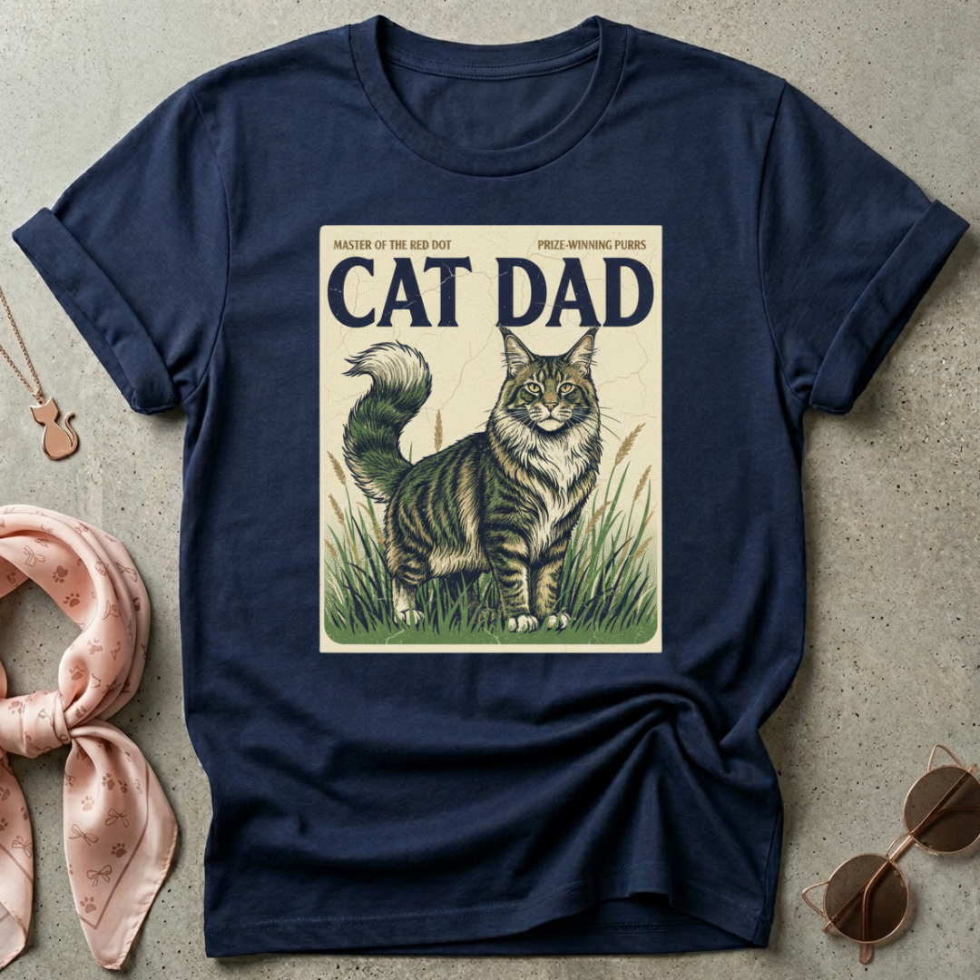 Cat Dad Maine Coon Graphic Tee