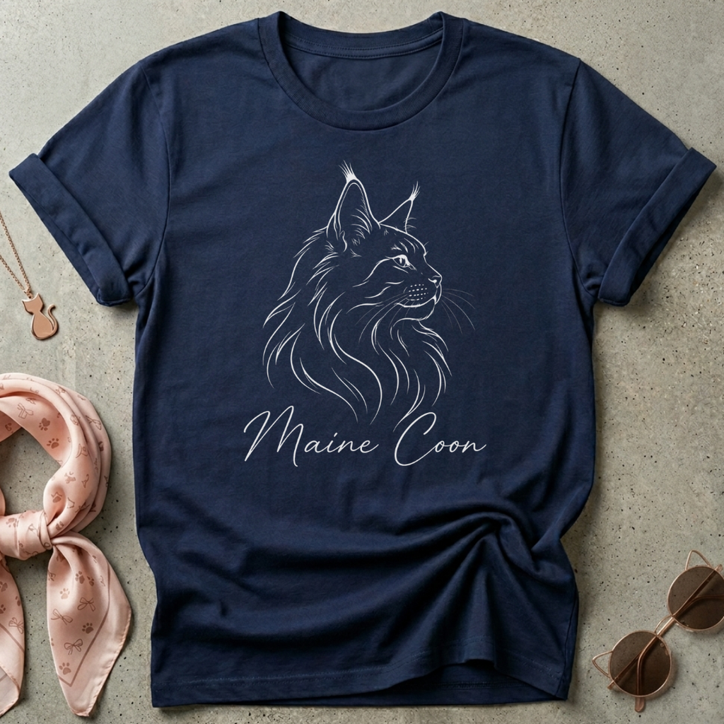Maine Coon Minimalist Graphic Tee
