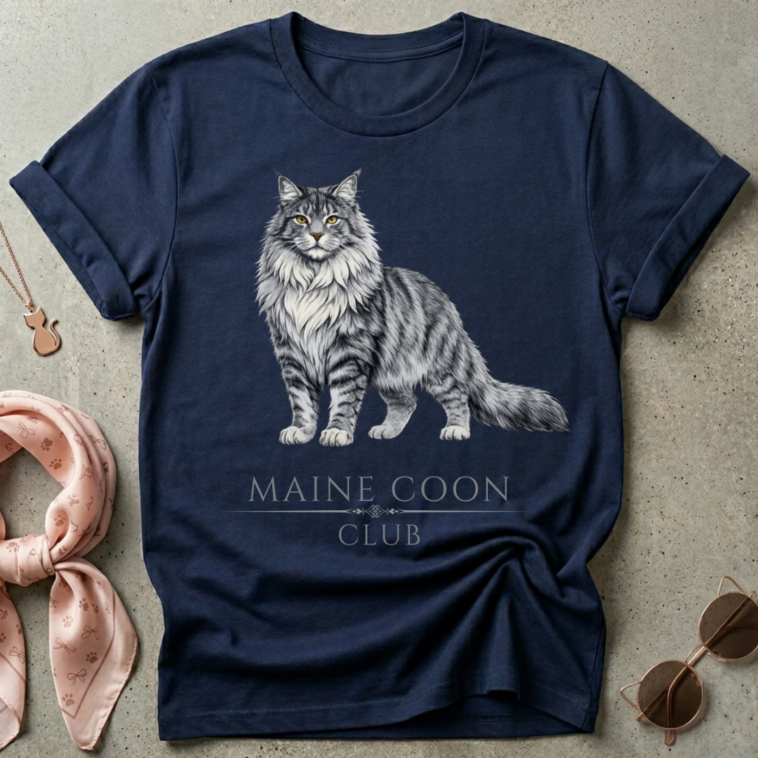 Maine Coon Club Silver Graphic Tee