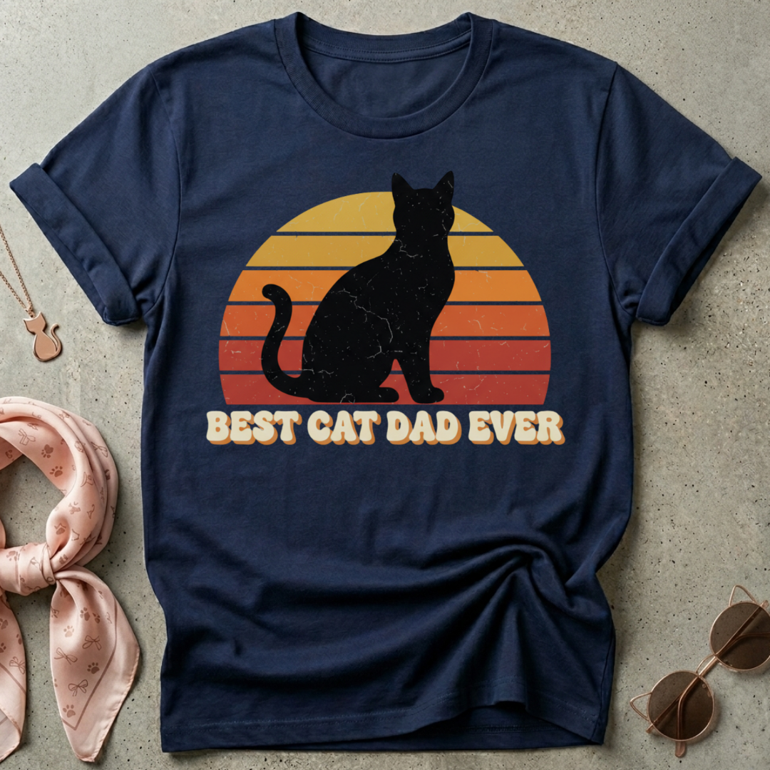 Best Cat Dad Ever Two Graphic Tee