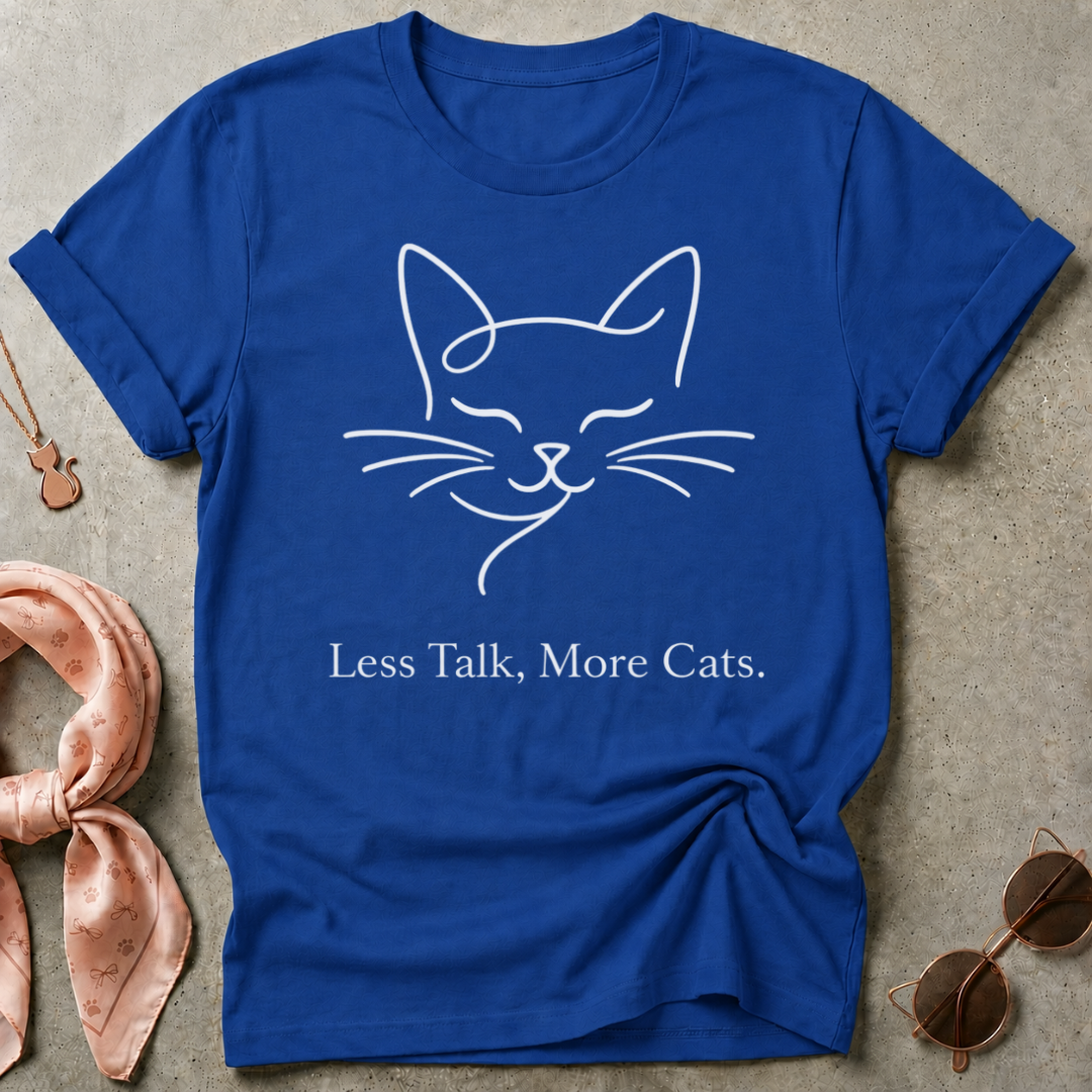 Less Talk More Cats White Graphic Tee