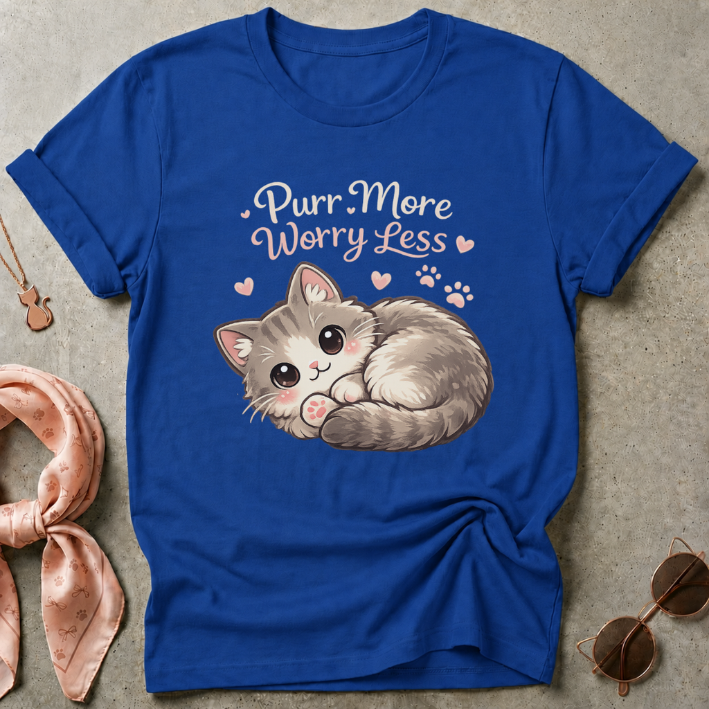 Purr More Worry Less Graphic Tee