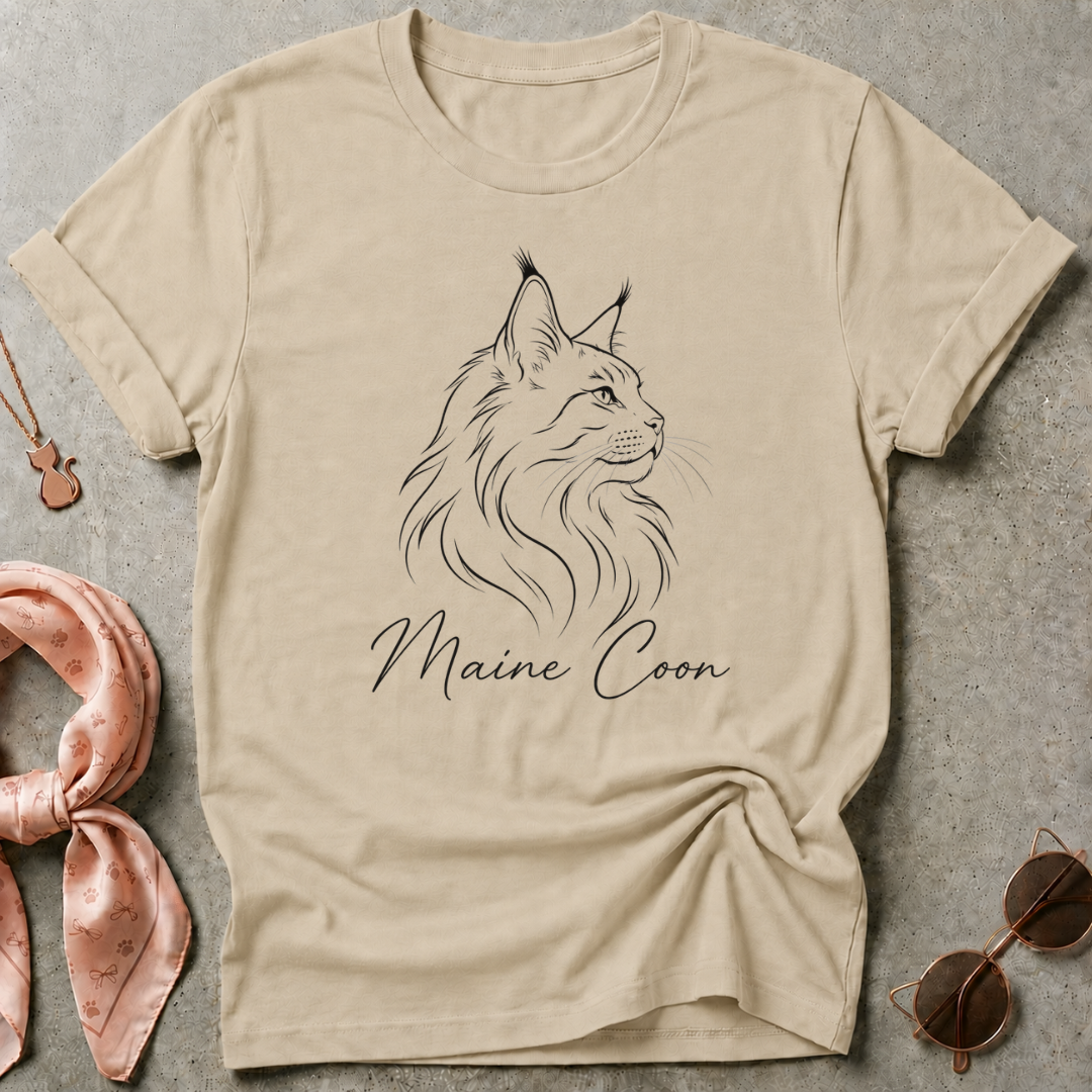 Maine Coon Minimalist Graphic Tee