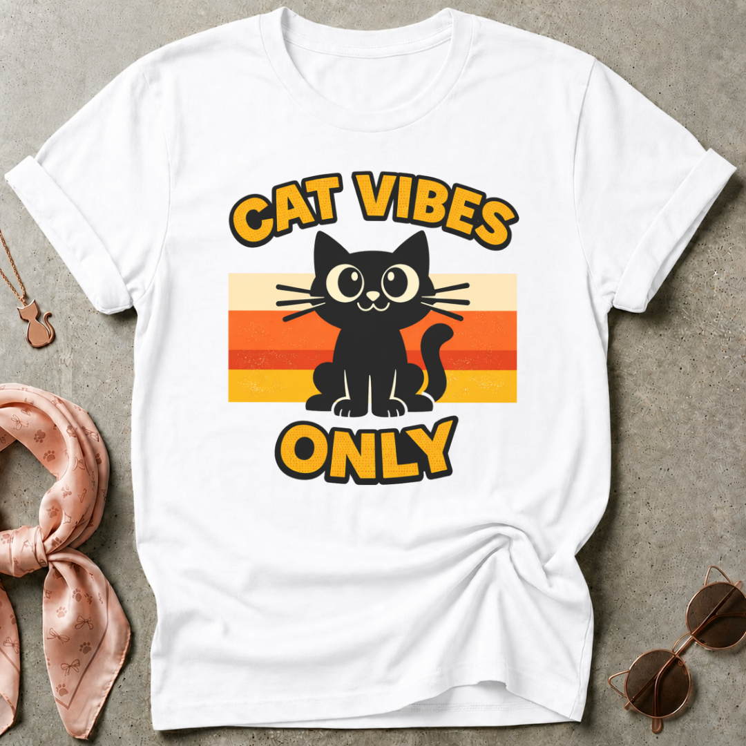 Cat Vibes Only Graphic Tee