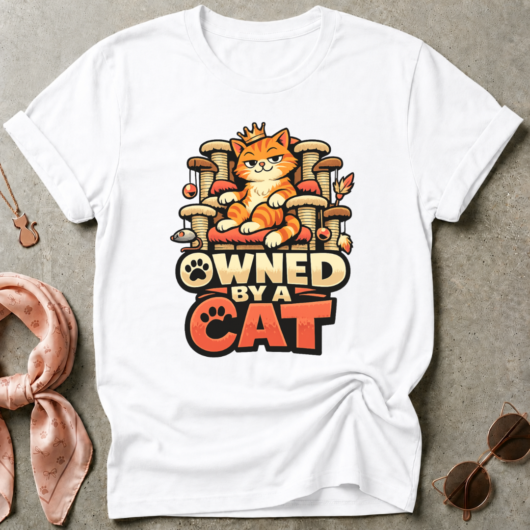 Owned By A Cat Graphic Tee