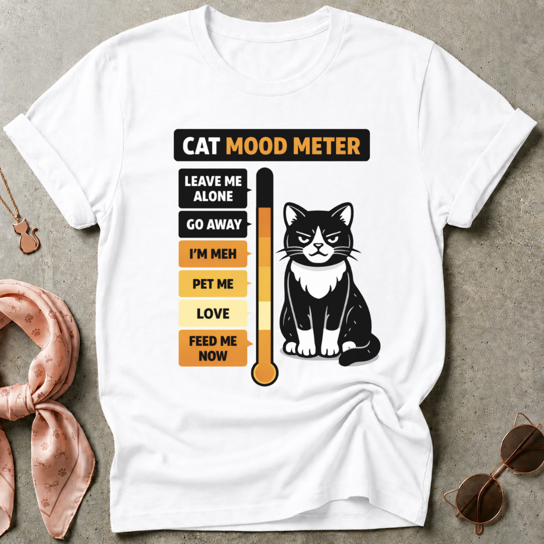 Cat Mood Meter Graphic Tee