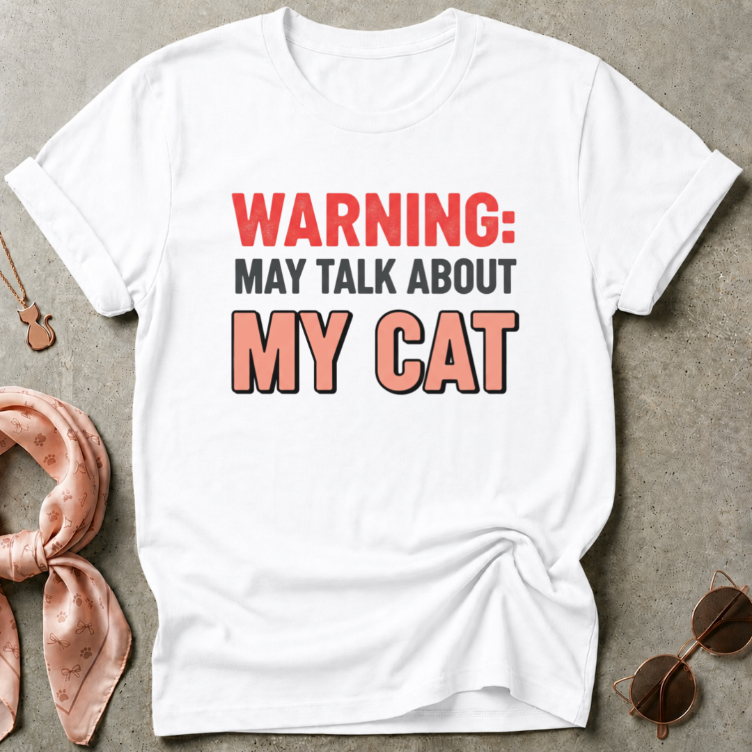 Warning: May Talk About My Cat Graphic Tee