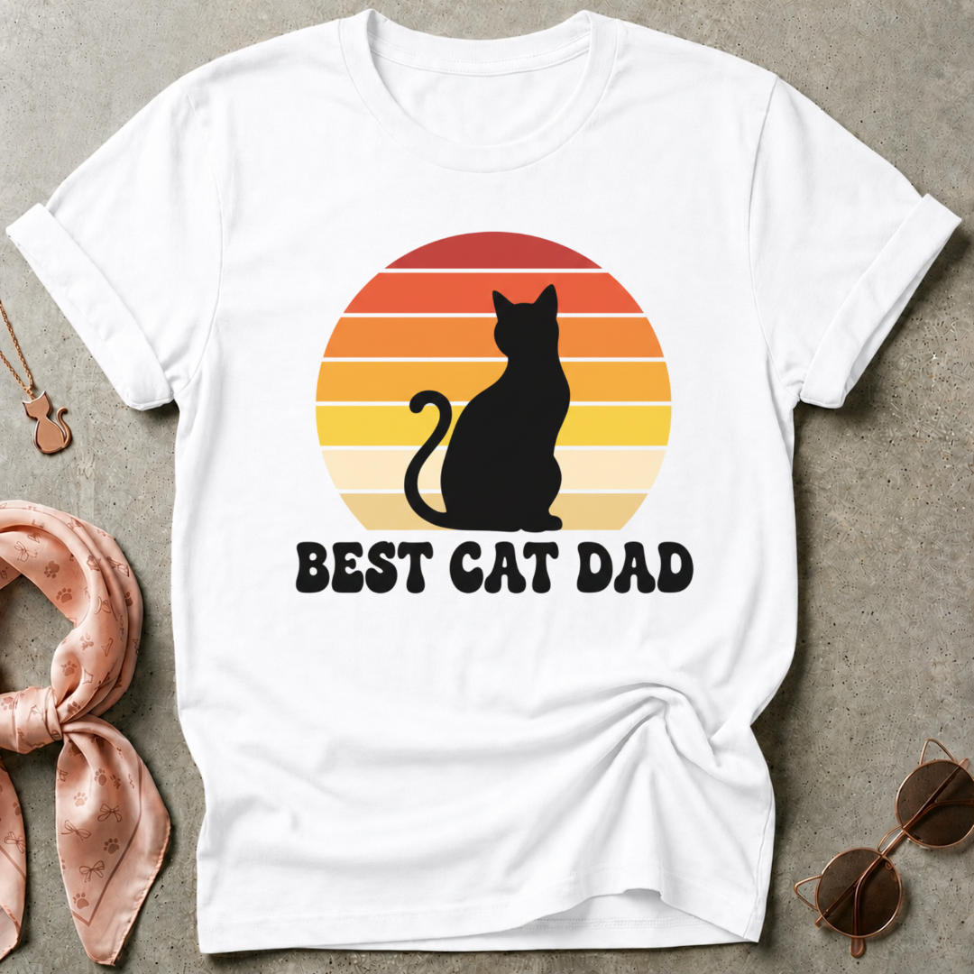 Best Cat Dad Graphic Tee