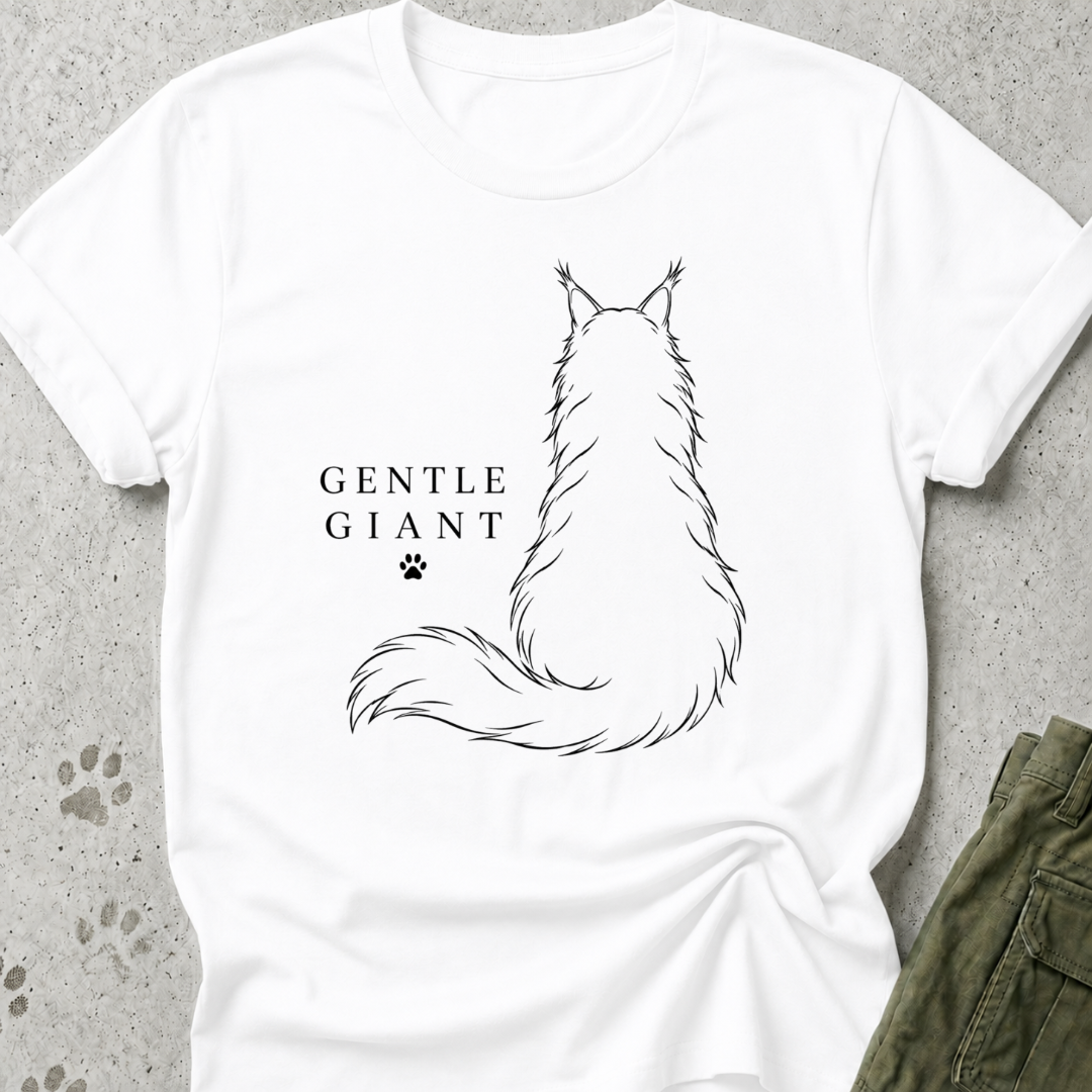 Maine Coon Gentle Giant Back Graphic Tee